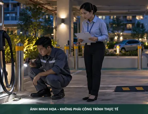An toàn, vận hành và đối soát trạm sạc chung cư