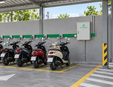 Kết hợp trạm sạc xe máy và ô tô AC tại chung cư